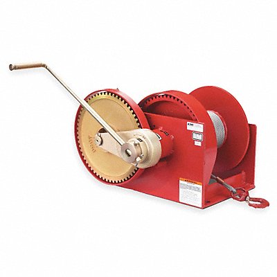 THERN M492 Hand Winch Spur Gear No Brake 10 000 lb.