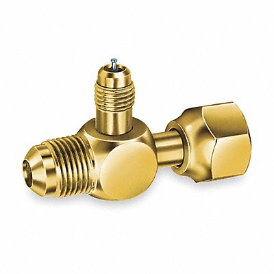 JB INDUSTRIES A31853 1/4 Access Valve Tee w/ Flare Nut Brass
