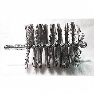 TOUGH GUY 3EDH6 Flue Brush Dia 3 1/4 1/4 MNPT Length 8