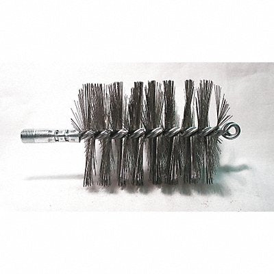 TOUGH GUY 3EDH8 Flue Brush Dia 3 3/4 1/4 MNPT Length 8