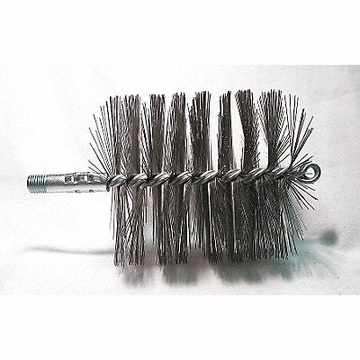 TOUGH GUY 3EDH9 Flue Brush Dia 4 1/4 1/4 MNPT Length 8