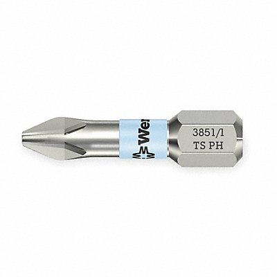 WERA 5071011001 Insert Bit SAE 1/4 Hex #2 1 SS