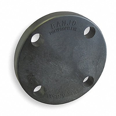 GRAINGER AFB200 Blind Flange 2 in 4 Bolt Holes Black