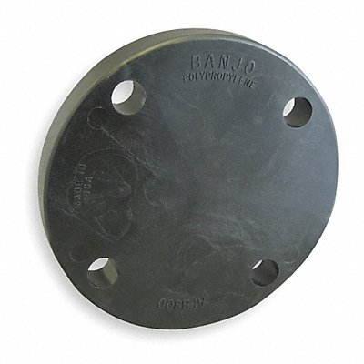 GRAINGER AFB300 Blind Flange 3 in 4 Bolt Holes Black