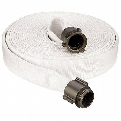 GRAINGER 3EUJ6 Fire Hose 100 ft White Polyester