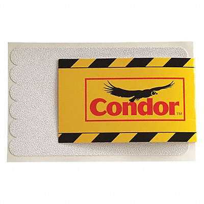 CONDOR GRAN1378 Anti-Slip Tread 7-1/2 L White 3/4 W PK12