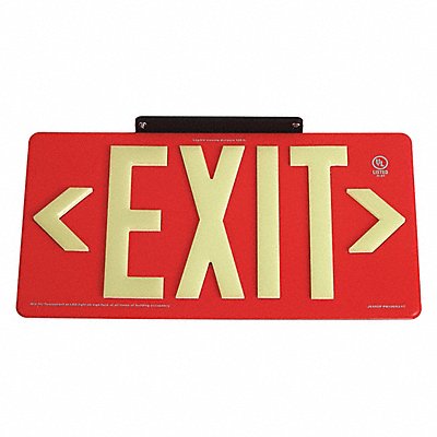 GRAINGER GRAN1382 D6993 Exit Sign 8 5/8 in x 15 7/8 in Plastic