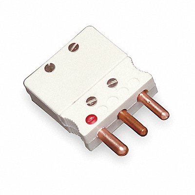 TEMPCO TCA101142 Thermocouple Plug Cu White 3 Pin QD