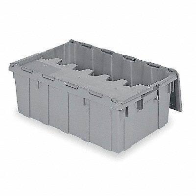 BUCKHORN 39160 Attached Lid Ctr Grey Solid Ind Grd Poly