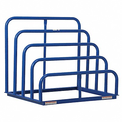 GRAINGER VHSR4 Vertical Sheet Rack Strter 41-3/4 H Blue