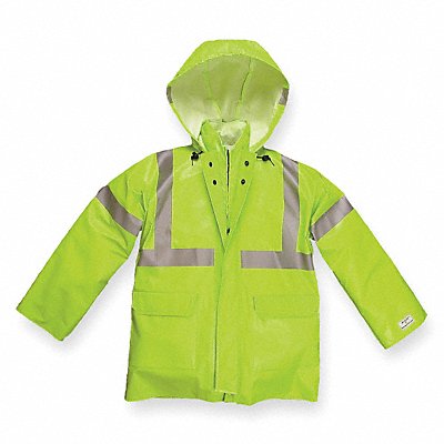 NASCO 1503JFY4 D0642 Arc Flash Rain Jacket Cat 1 Yellow/Grn 4XL