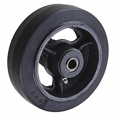 GRAINGER MR0620112 Rubber Tread on Iron Core Wheel 6