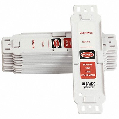 BRADY MULEITHUSA01 Multitag(r) Hldr 8-1/4 x 2-1/4 In PK10