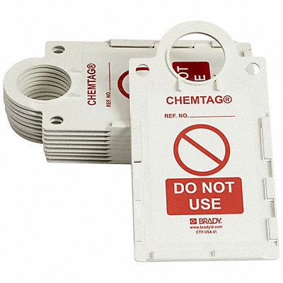 BRADY CHEMCTHUSA01 Chemtag(r) Tag Hldr 11-1/4 x 6 In PK10