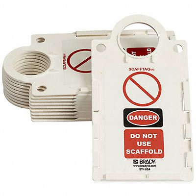 BRADY SCAF2STHUSA Tag Holder 11 1/4in H 6in W Plastic PK10