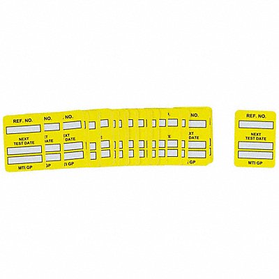 BRADY MICMTIGPY Microtag(r) Inspection Insr Yel/Bk PK100