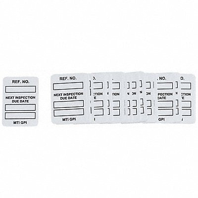BRADY MICMTIGPIW Microtag(r) Inspection Insr Bk/Wht PK100