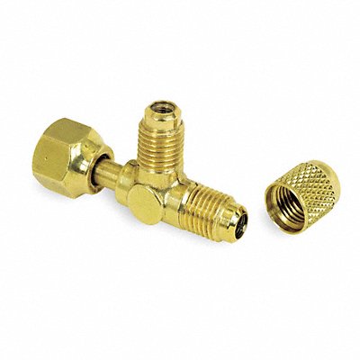 JB INDUSTRIES A31851G 1/4 Access Valve Tee w/ Flare Nut PK3