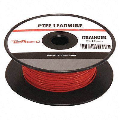 TEMPCO LDWR1054 High Temp Lead Wire 20AWG 100ft Red