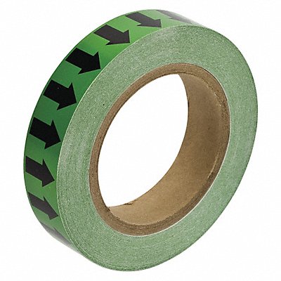 BRADY 91412 D3612 Arrow Tape Green 1in W 90ft Roll L