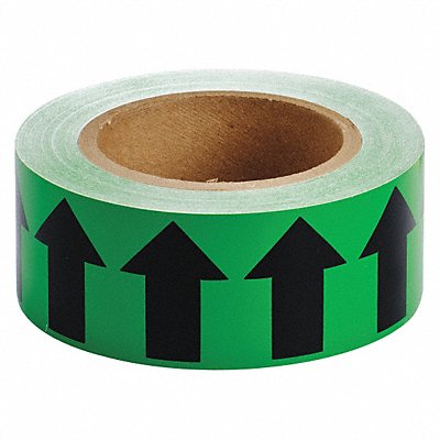 BRADY 91416 D3613 Arrow Tape Green 2in W 90ft Roll L