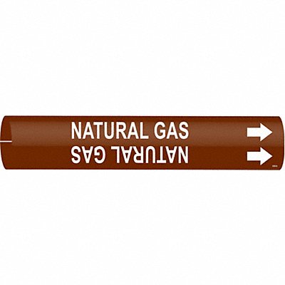 BRADY 4349A Pipe Markr Natural Gas 13/16in H 4/5in W