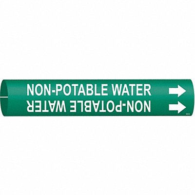 BRADY 4351B Pipe Marker NonPotble Watr 7/8in H 7/8in W