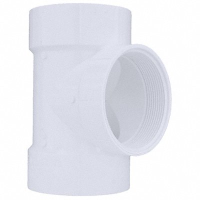GRAINGER 6416 Cleanout Tee Schedule 40 4 in Pipe Size
