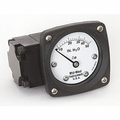 MIDWEST INSTRUMENT 142AA00OO50H D0756 Pressure Gauge 0 to 50 In H2O