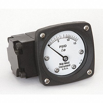 MIDWEST INSTRUMENT 142AA00OO15P D0756 Pressure Gauge 0 to 15 psi
