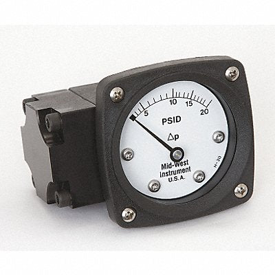 MIDWEST INSTRUMENT 142AA00OO20P D0756 Pressure Gauge 0 to 20 psi