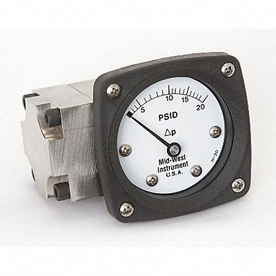 MIDWEST INSTRUMENT 142SA00OO20P D0757 Pressure Gauge 0 to 20 psi