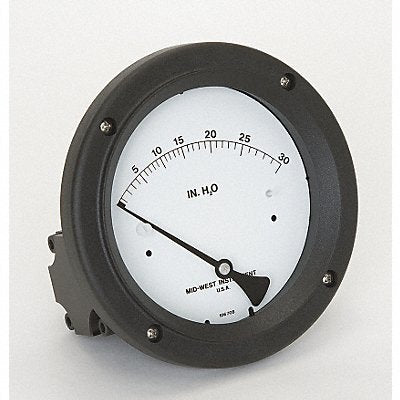 MIDWEST INSTRUMENT 142SC00OO30H D0759 Pressure Gauge 0 to 30 In H2O