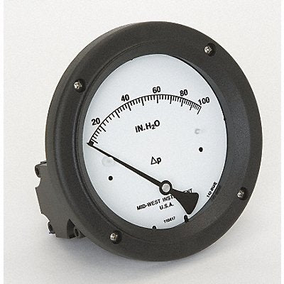 MIDWEST INSTRUMENT 142SC00OO100H D0759 Pressure Gauge 0 to 100 In H2O