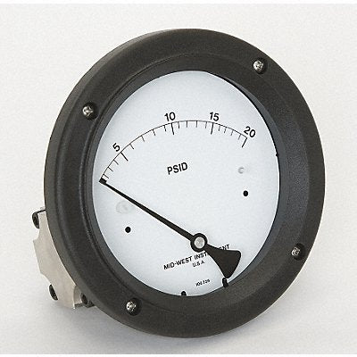 MIDWEST INSTRUMENT 142AC00OO20P D0758 Pressure Gauge 0 to 20 psi