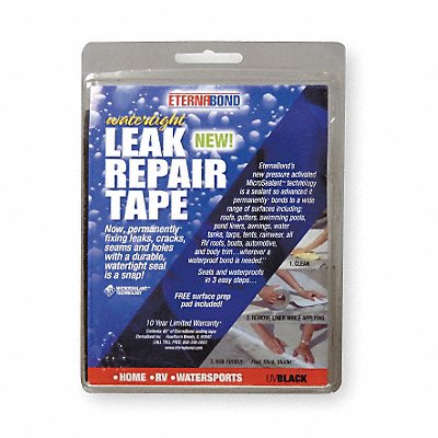 ETERNABOND UVB45Kit Roof Repair Tape Kit 4 In x 5 Ft Black