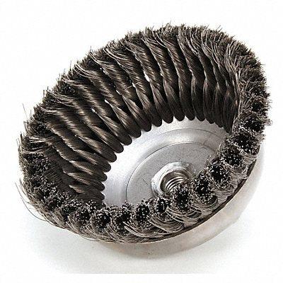 WEILER 96090 Knot Wire Cup Brush Threaded Arbor 6 In.