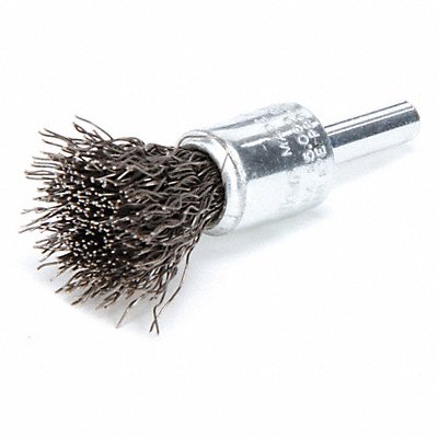 WEILER 96101 Crimped Wire End Brush Steel 1/2 In.