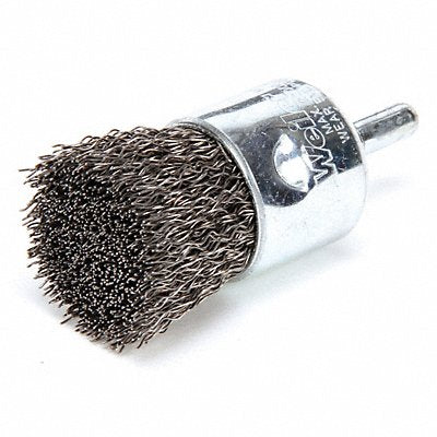 WEILER 96108 Crimped Wire End Brush Steel 1 In.