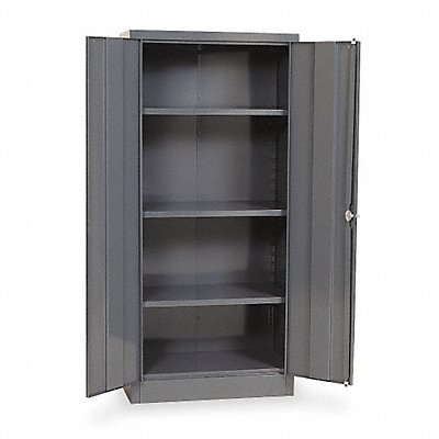 GRAINGER 1UFD5 F8660 Storage Cabinet 66 x30 x15 Grey 3Shlv