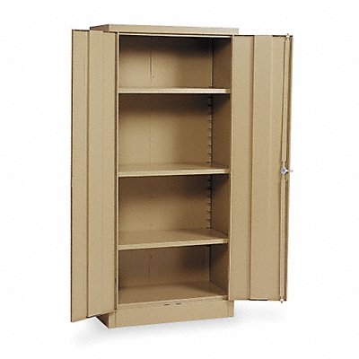 GRAINGER 1UFD4 Storage Cabinet 66 x30 x15 Tan 3Shlv