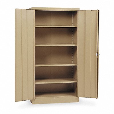 GRAINGER 1UFD6 Storage Cabinet 72 x36 x18 Tan 4Shlv