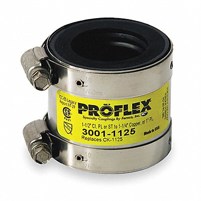 GRAINGER 3001110 Coupling Neoprene 2 1/8 in Overall Lg