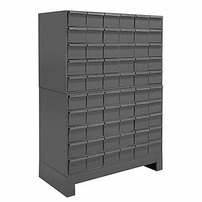 DURHAM MFG 2595 Enclosed Bin Shelving 48 H 60 Bins Grey