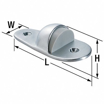 ROCKWOOD 44526D Dome Door Stop Floor Mount Satin Chrome