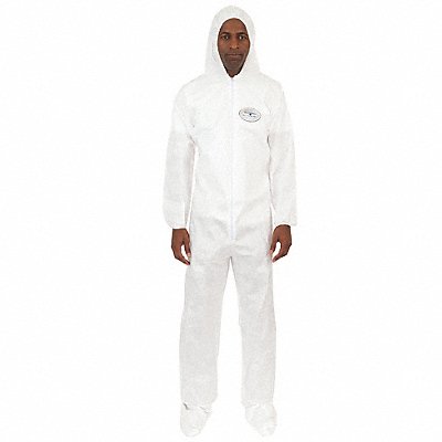 BODYFILTER 95+ 4014XL D2189 Hooded Coverall Attached Boots XL PK25