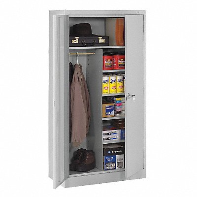 TENNSCO 7214LGY Storage Cabinet 72 x36 x18 LtGry 5Shlv