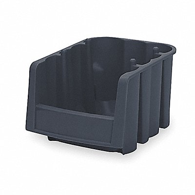 AKRO-MILS 30796BLACK Stack and Nest Bin Black Solid Polymer