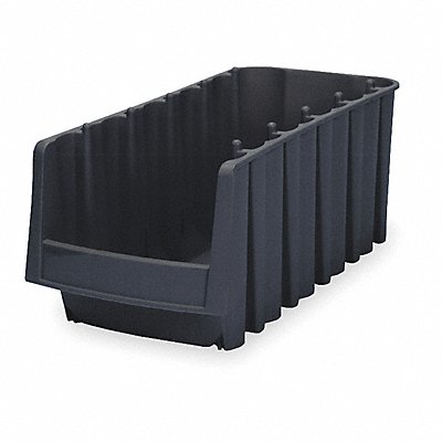 AKRO-MILS 30776BLACK Stack and Nest Bin Black Solid Polymer