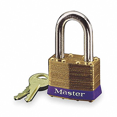 MASTER LOCK 2LF Keyed Padlock 3/4 in Rectangle Silver